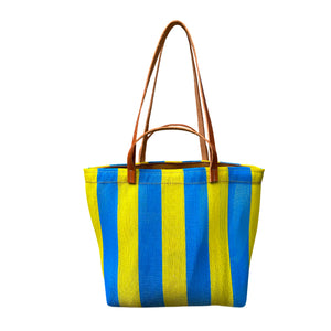 Yellow and Blue Mini Market Bag