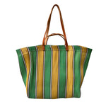 Load image into Gallery viewer, Green and Yellow LG Market Bag

