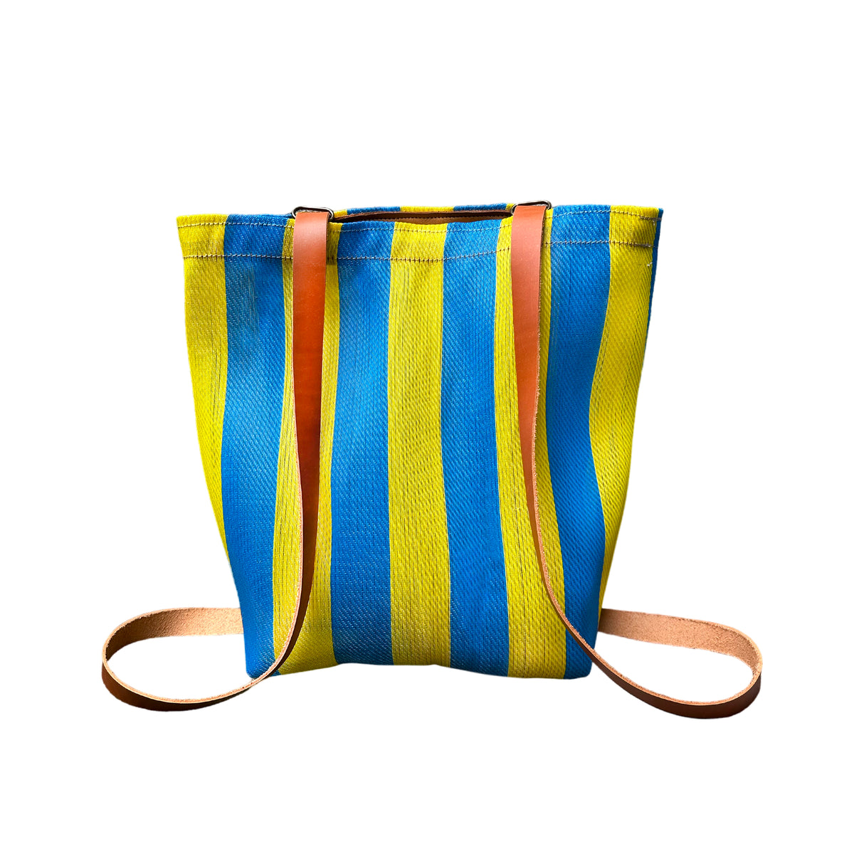 Spencer Devine Recycled Market Totepack in Rust w Leather Straps SPENCER DEVINE (@spencerdevineny) · Brooklyn, NY main image 3
