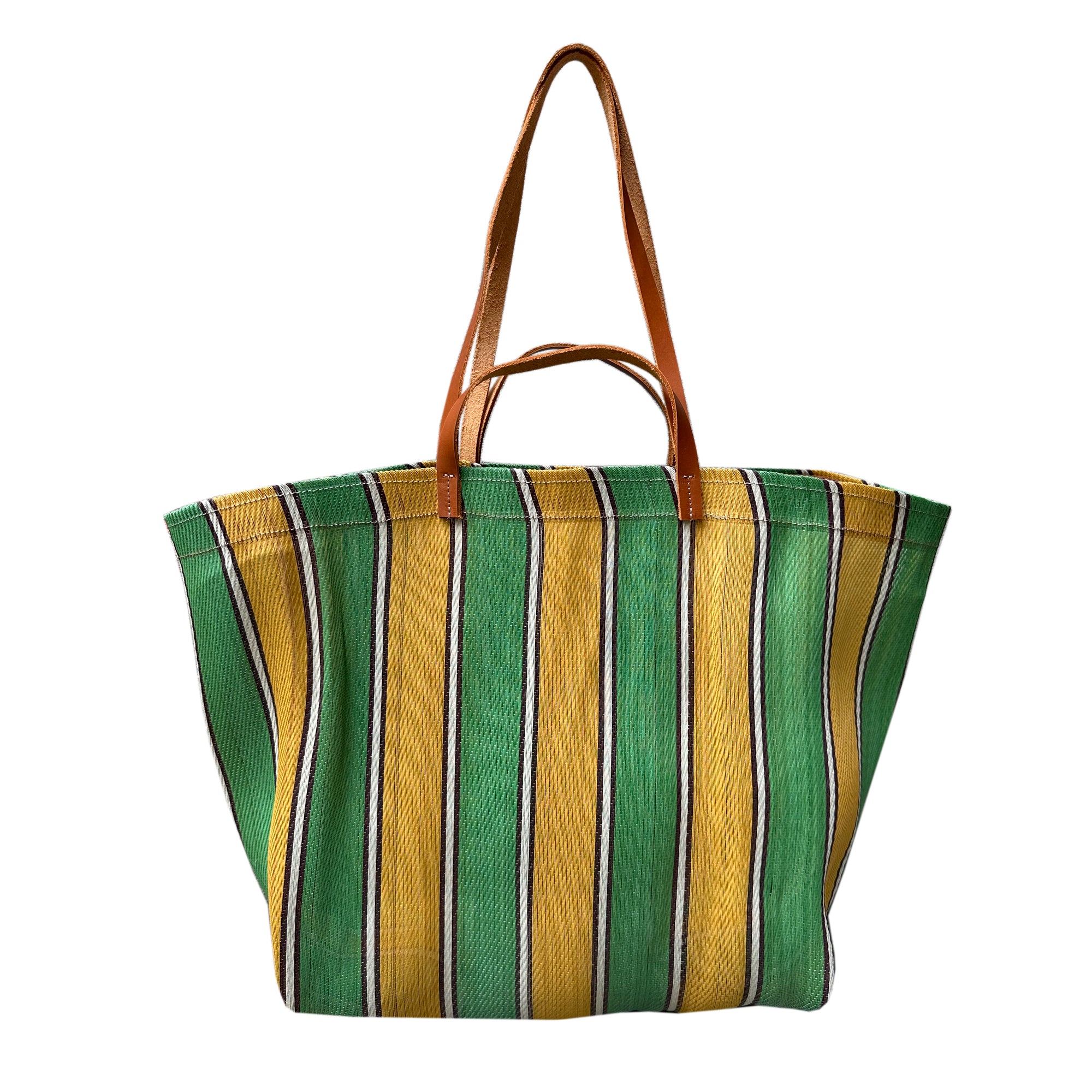 Green and Yellow Medium Market Bag