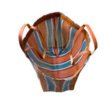 Load image into Gallery viewer, Large Recycled Plastic Market Tote Bag in Orange and Blue
