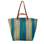 Load image into Gallery viewer, Yellow White Blue LG Market Bag
