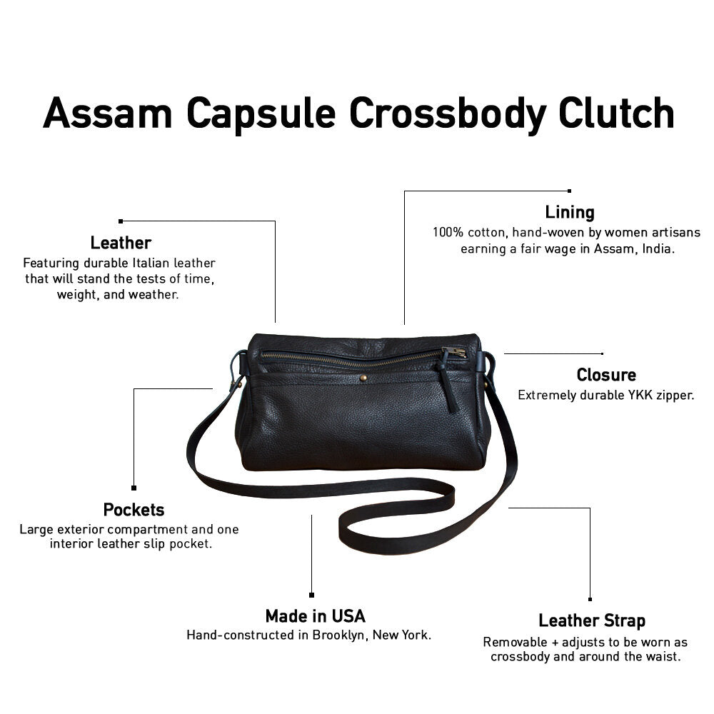 Assam Capsule Crossbody Clutch