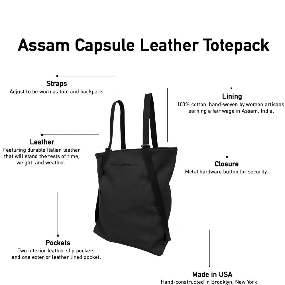 Assam Capsule Leather Totepack