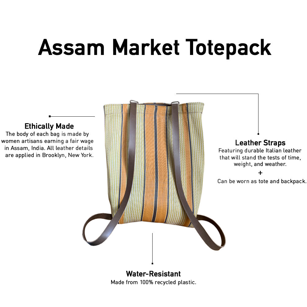 Spencer Devine Assam Market Bag Large - Made with 100% Recycled Plastic Plum